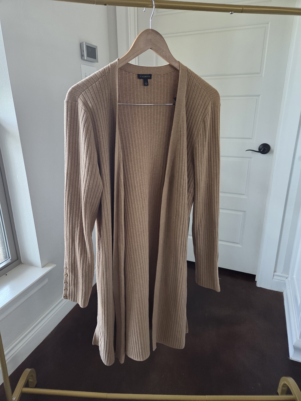Talbots Buttoned Cardigan - Camel/Tan